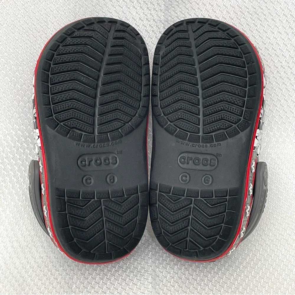 CROCS Kids Star Wars Empire Band Clogs Black/Red Sandals Shoes Infant size 6